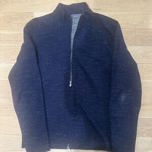 J Hilburn Men’s Navy Full Zip Sweater